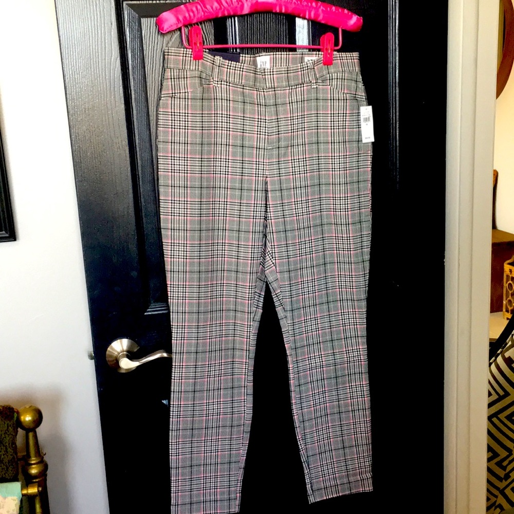 NWT Gap size 10 plaid skinny ankle pants